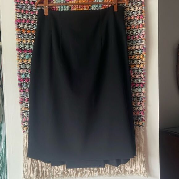 Beautiful Celine black skirt from France.  Gorgeous details in back with pleats. - Picture 1 of 7